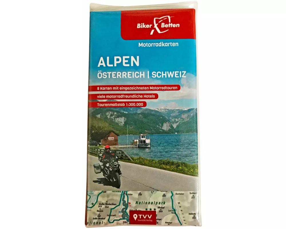 Motorradkarten Set Alpen Österreich Schweiz