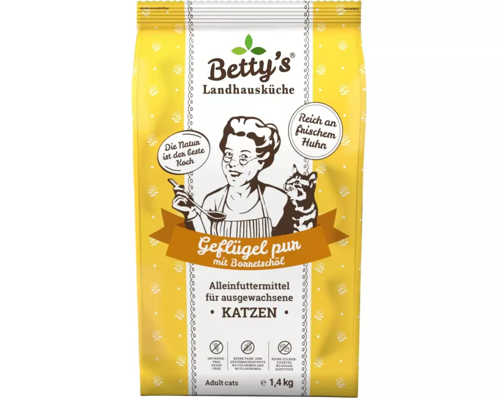 Betty's Landhausküche Cat Geflügel Pur 1.4 kg