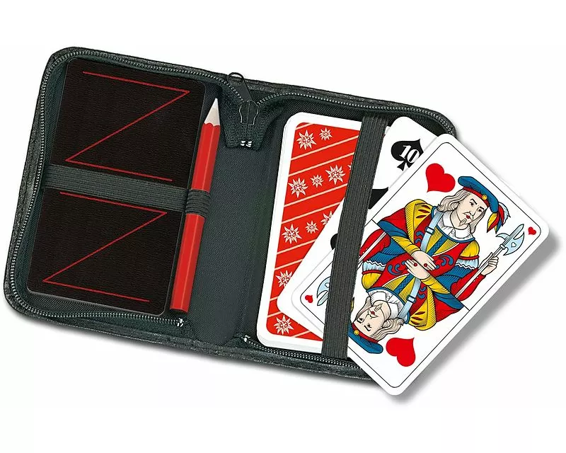 Piquetkarten im Reiseetui F-CH