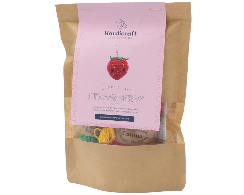 Hardicraft Häkelset Erdbeere 7 cm