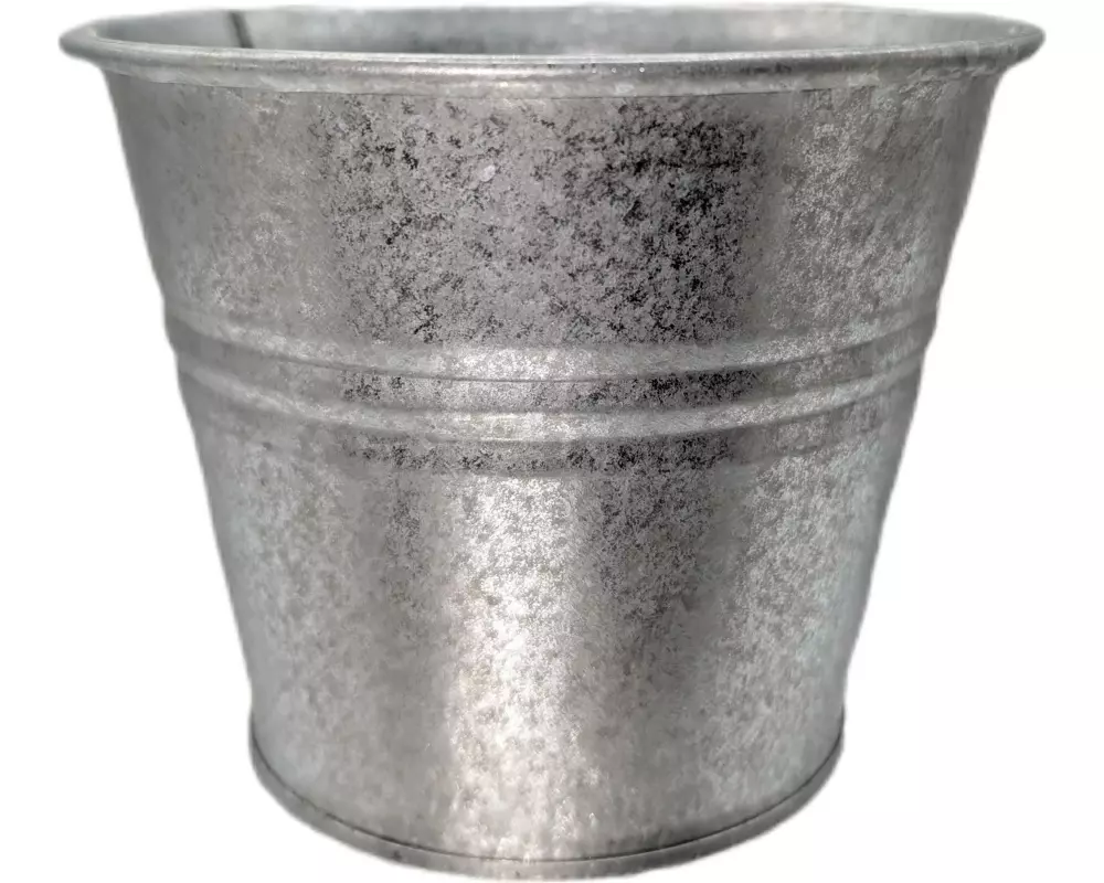 CHALET Blumentopf Paris M 13 x 13 x 10.5 cm, Silber