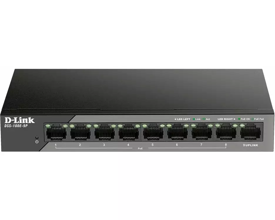 D-Link PoE+ Switch DSS-100E-9P 9 Port