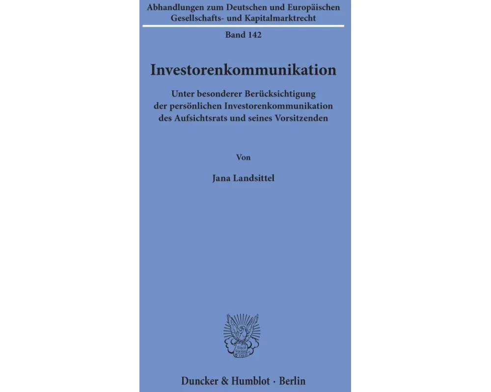 Investorenkommunikation.
