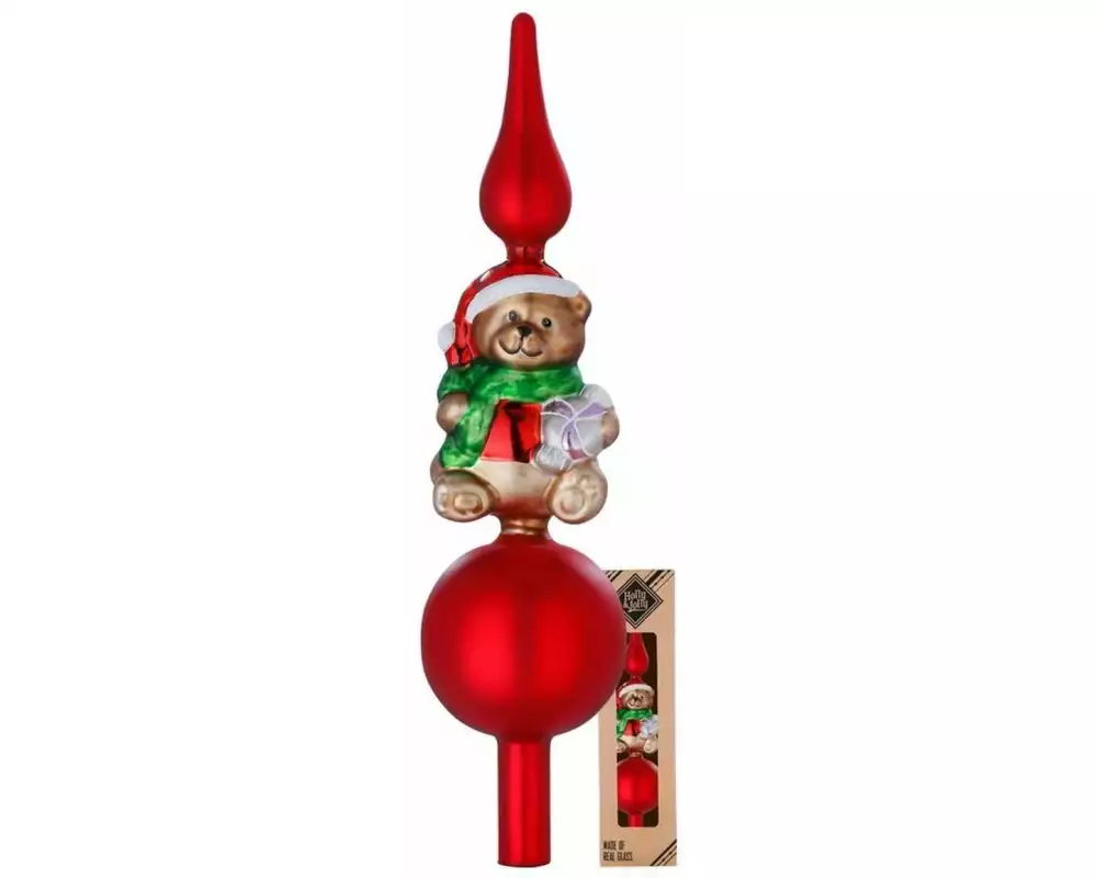 Holly & Jolly Baumspitze Teddybär, 33 cm