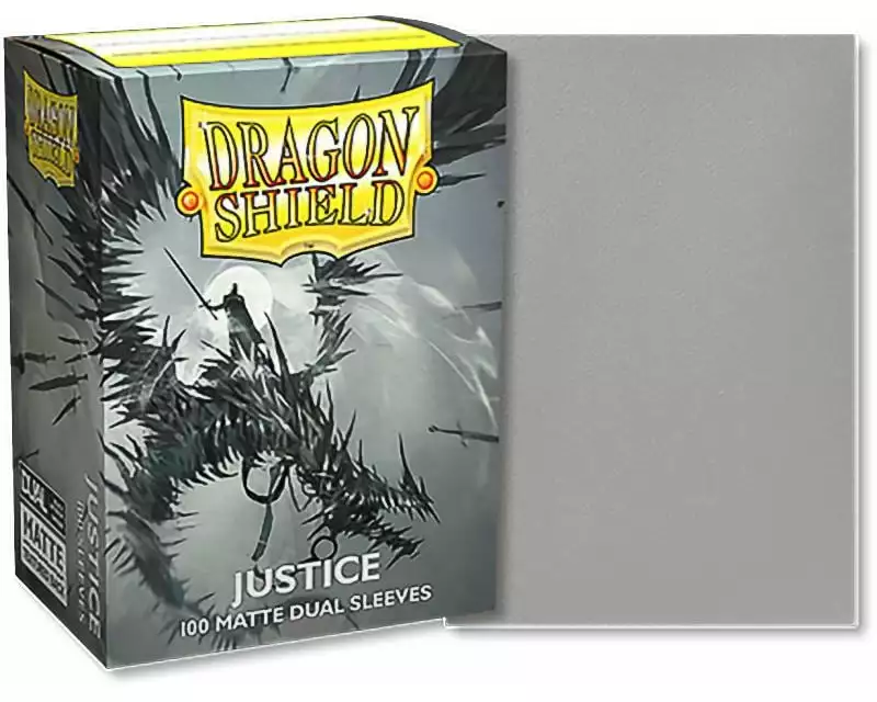 Dragon Shield Kartenhülle Dual Matte: Justice Standardgrösse Hellgrau 100