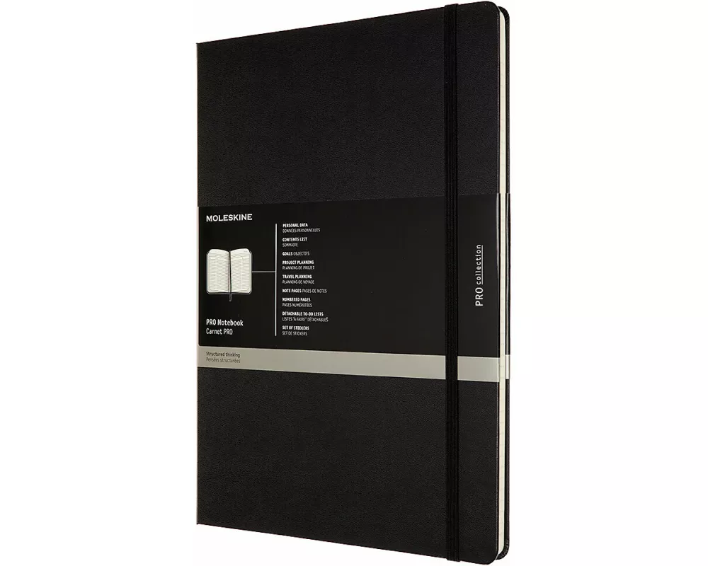 Moleskine Professionelles Notizbuch A4, Fester Einband, Schwarz