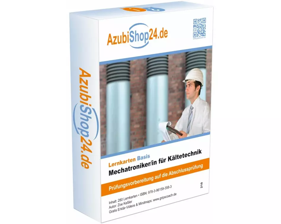 AzubiShop24.de Basis-Lernkarten Mechatroniker /in für Kältetechnik. Prüfungsvorbereitung. Ausbildung
