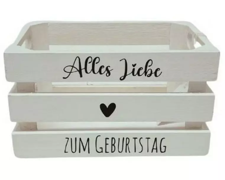 Schneider Korbwaren Mini Holzharass Weiss