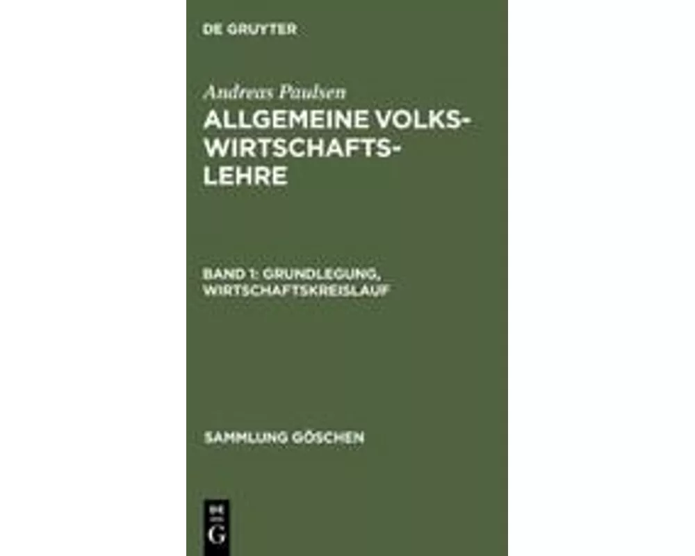 Grundlegung, Wirtschaftskreislauf