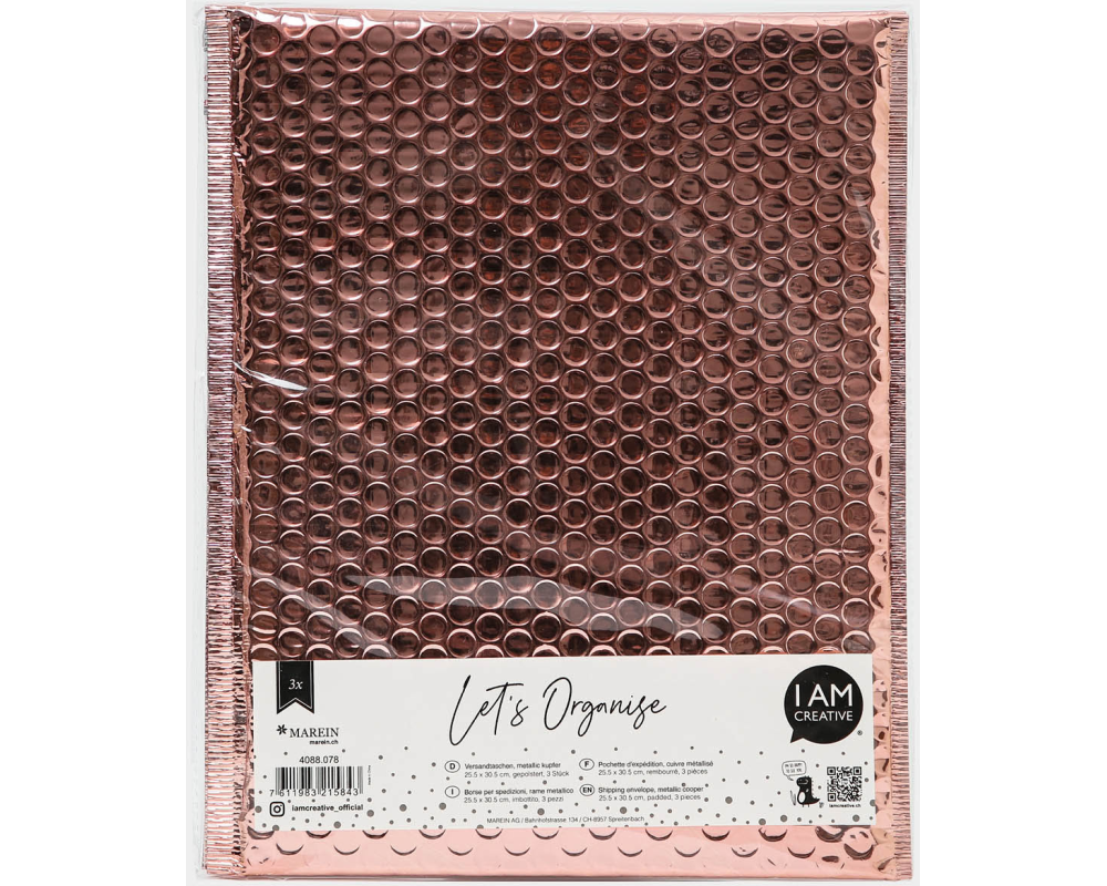 I AM CREATIVE Geschenktasche Let`s Organize MAA4088.078 metallic Kupfer 3 Stück