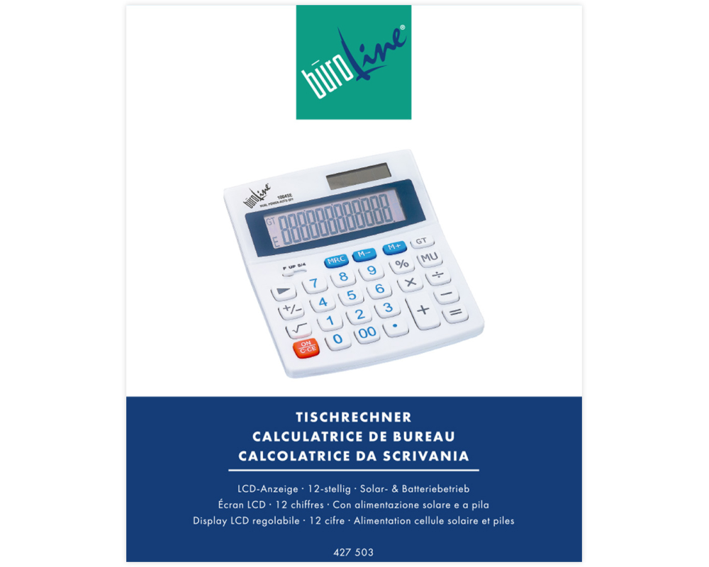 BÜROLINE Tischrechner 427503 12-stellig