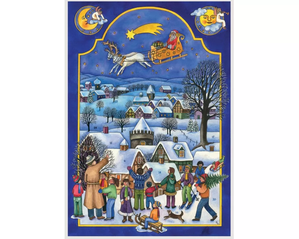 Adventskalender "Nikolaus im Schlitten"