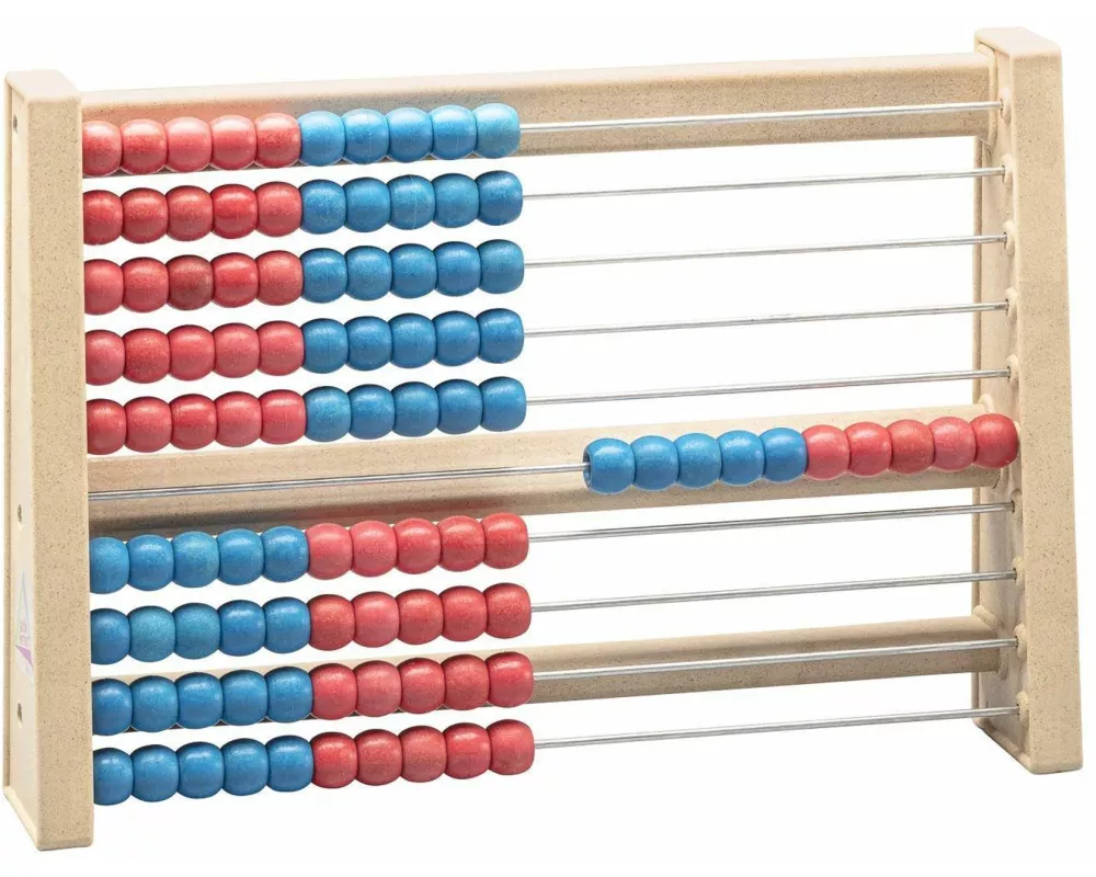 100er Rechenrahmen rot/blau