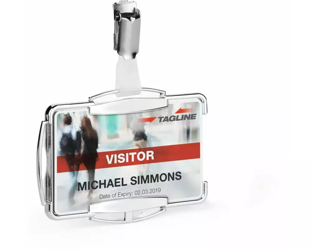 DURABLE Ausweishalter RFID Hartbox mit Clip für 1 Ausweis, 10 Stück