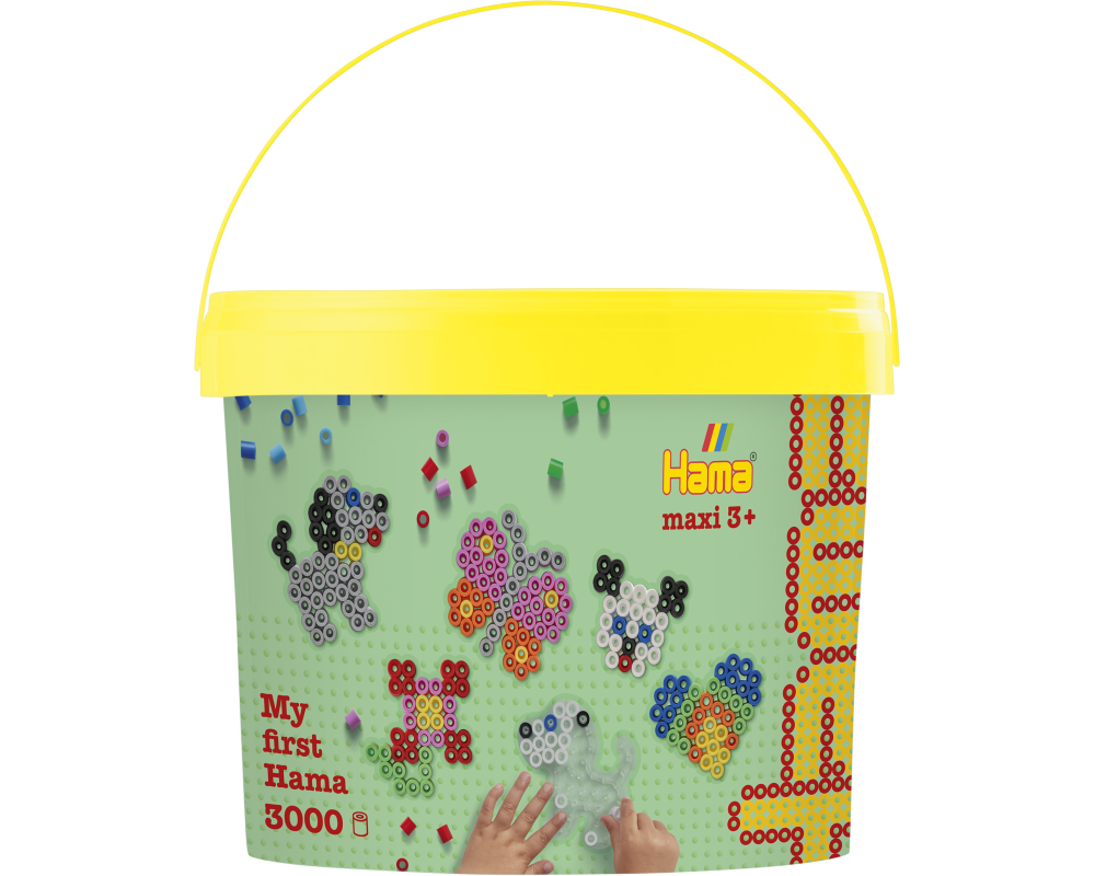 HAMA Bügelperlen Maxi 8806 3000 Perlen und 4 Platten