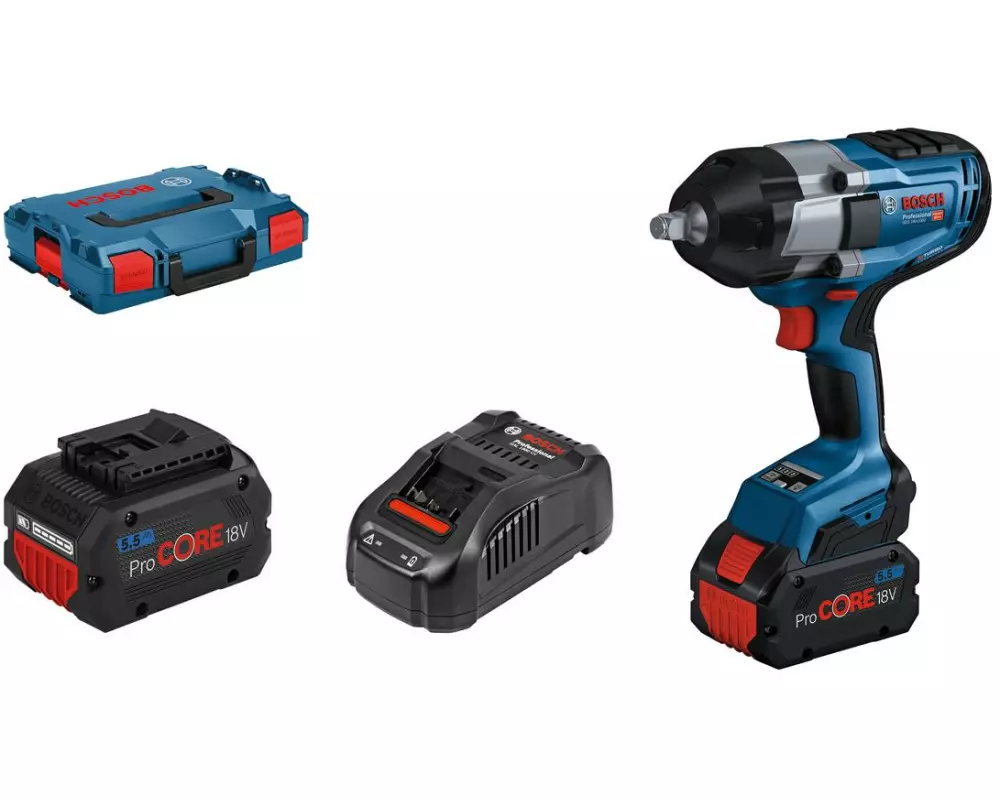Bosch Professional Akku-Schlagschrauber GDS 18V-1000 Biturbo 2x 5.5Ah ProCORE