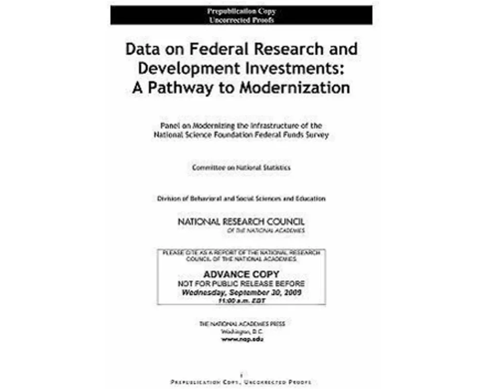 Data on Federal Research and Development Investments