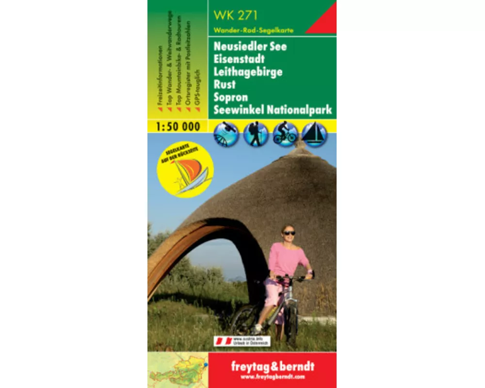 Neusiedler See, Wander-, Rad- und Freizeitkarte 1:50.000, freytag & berndt, WK 271