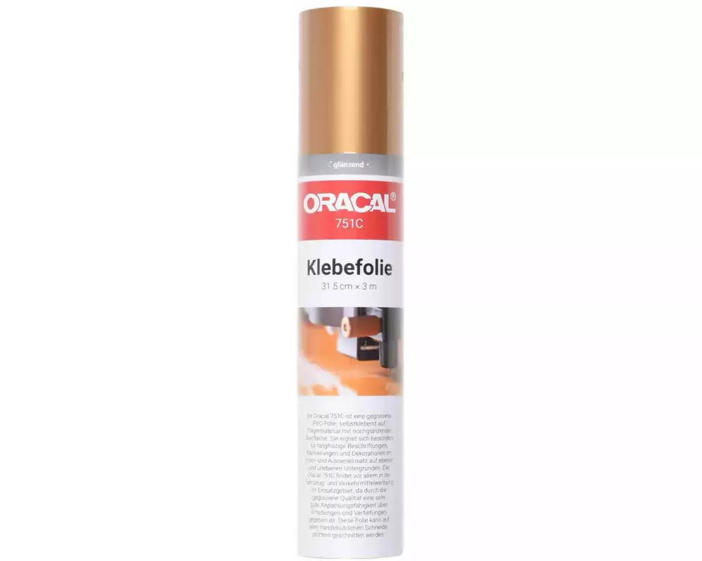 ORAFOL Vinylfolie Oracal 751C / 31.5 x 300 cm Gold metallic