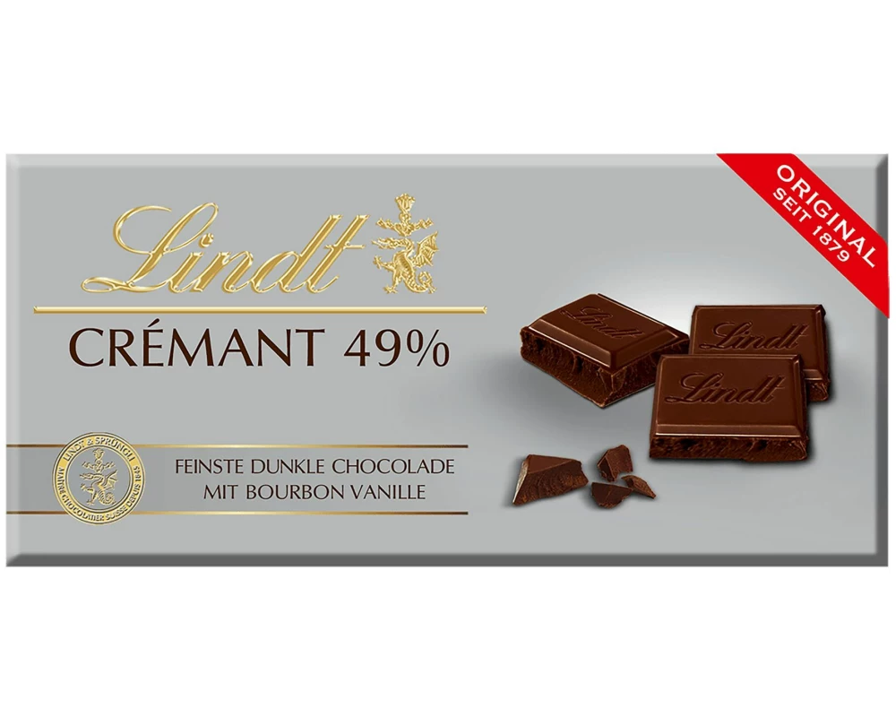 Lindt Tafelschokolade Crémant Dunkel 49% 100 g