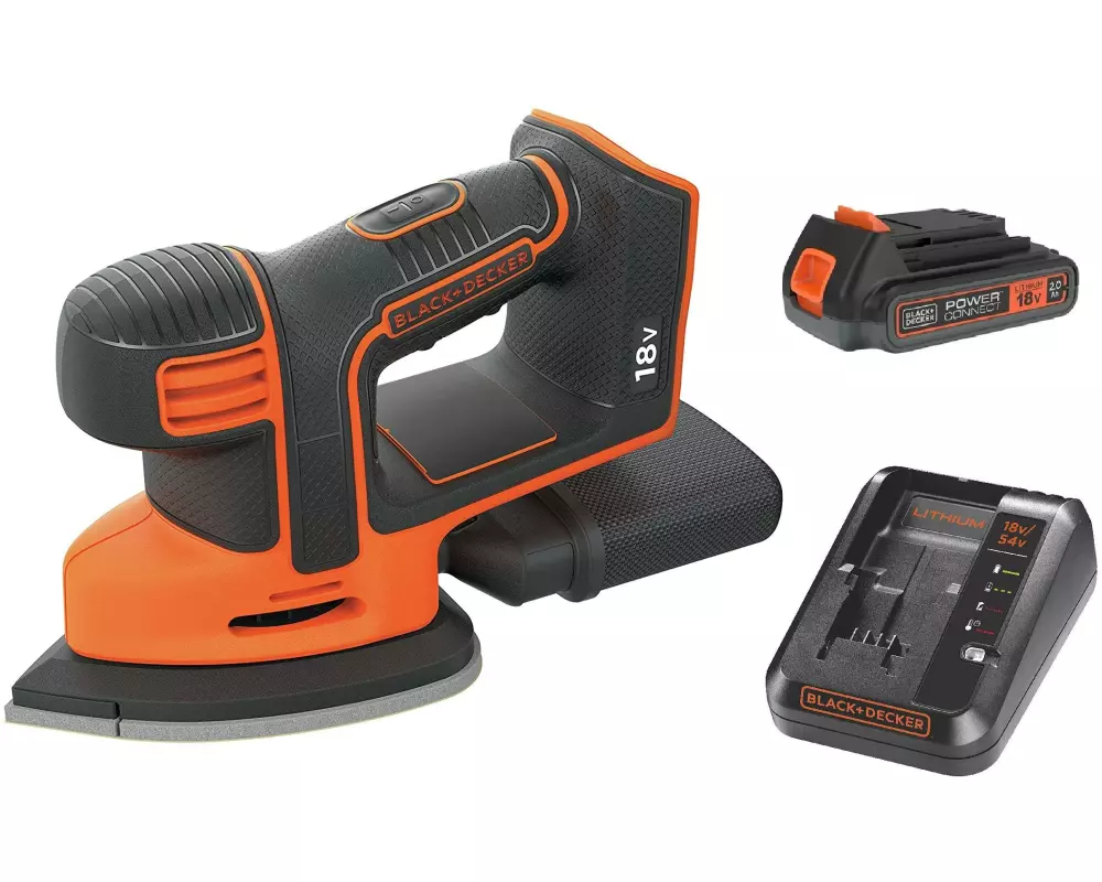 Black & Decker Akku-Deltaschleifer Mouse BDCDS18N Kit 18 V