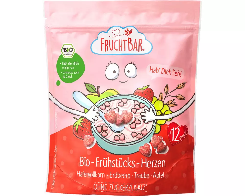 Fruchtbar Bio-Frühstücks-Herzen «Hab Dich lieb» 125 g