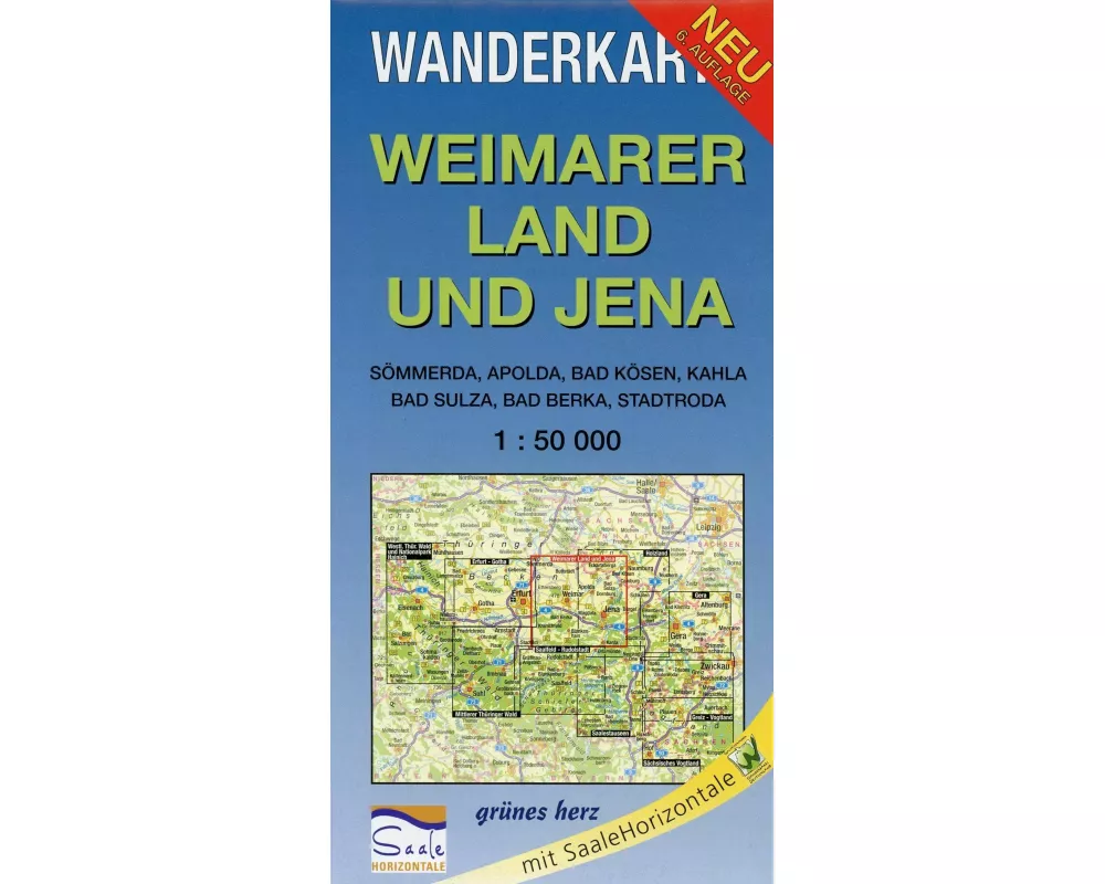 Weimarer Land und Jena 1 : 50 000 Wanderkarte