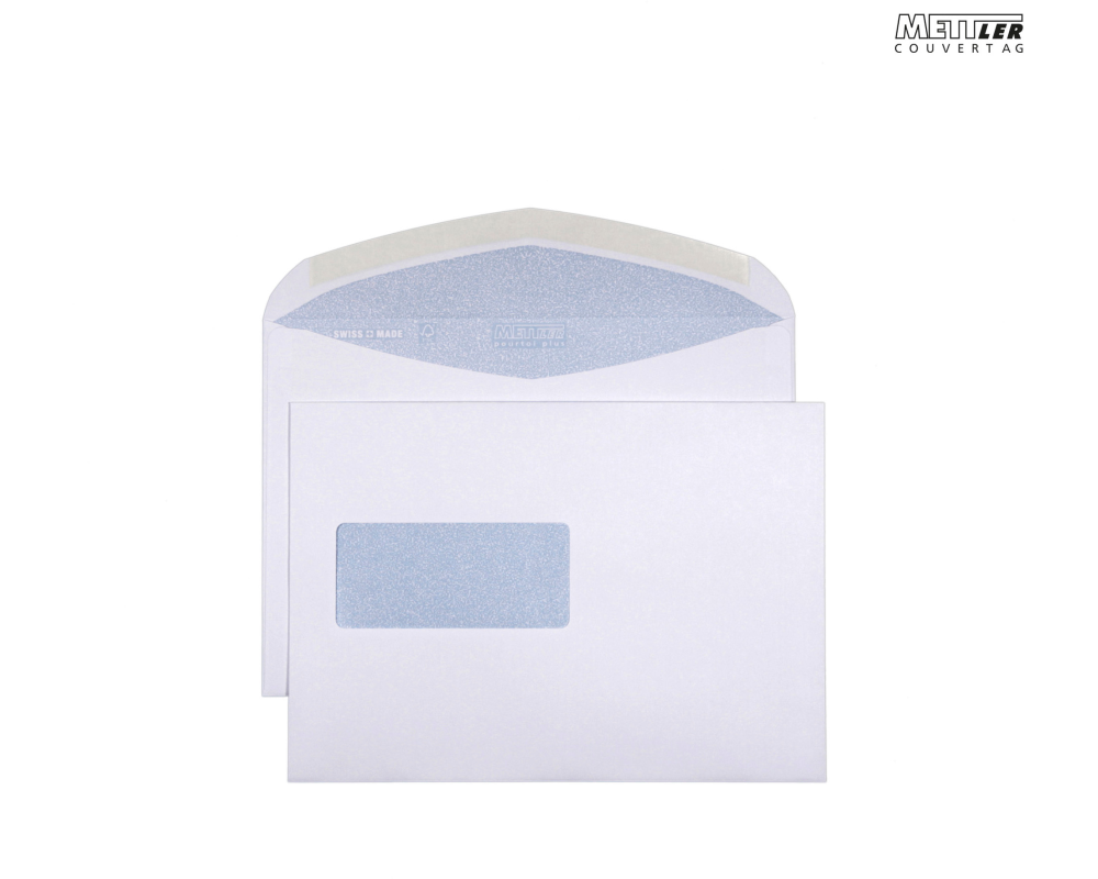 METTLER Couvert Fenster links C5 8075 100g, ultraweiss 500 Stk.