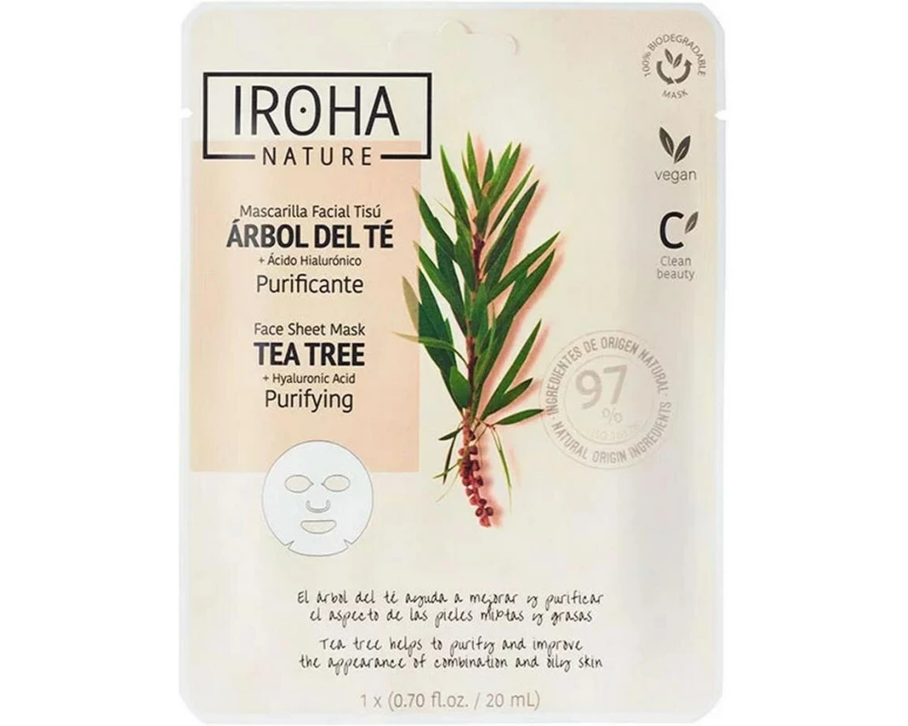 iroha Tuchmaske Anti-Blemish Salicylsäure Niacinamid Cica 20 ml