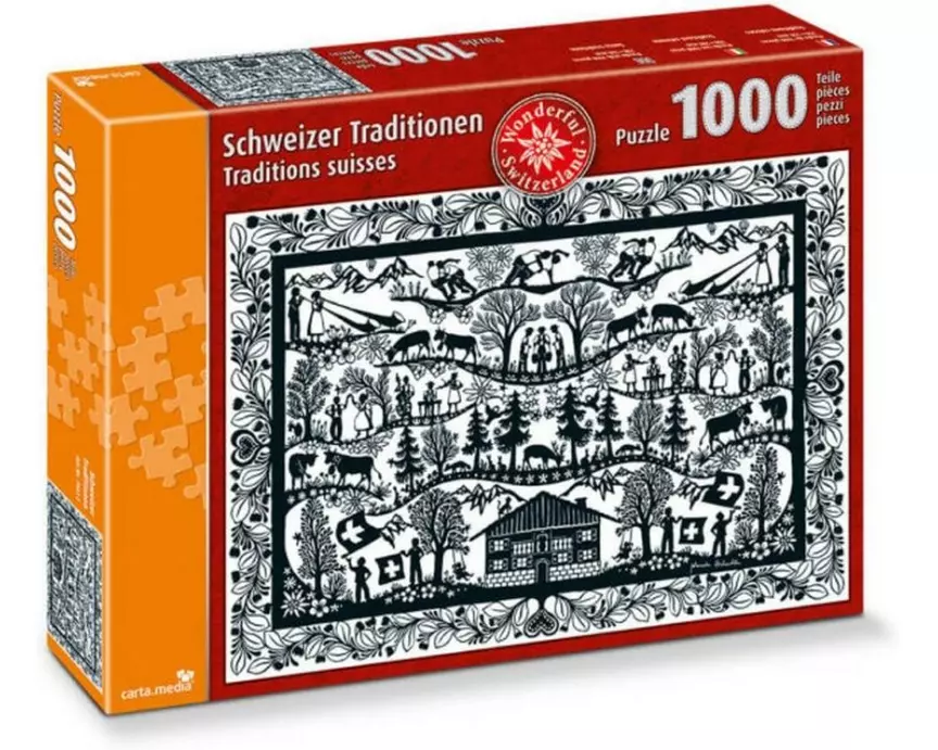 Carta.Media Puzzle mit 1000 Teilen Scherenschnitt