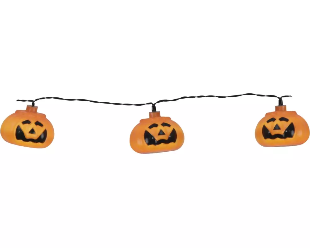 Star Trading Lichterkette Halloween Pumpkins 210 cm, Orange