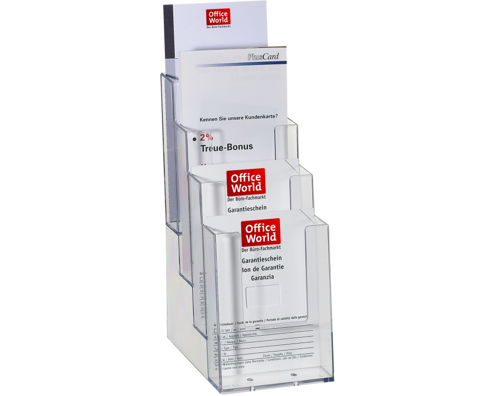 NEUTRAL Prospektständer ST-PRO057 Fülltiefe 3.5cm 4F. A6/5