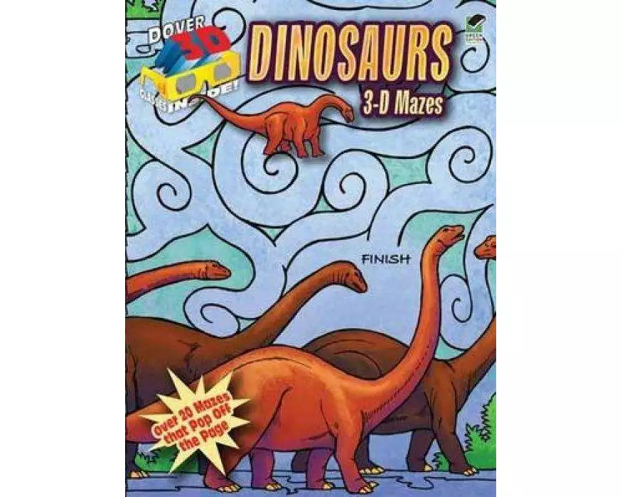 3-D Mazes--Dinosaurs