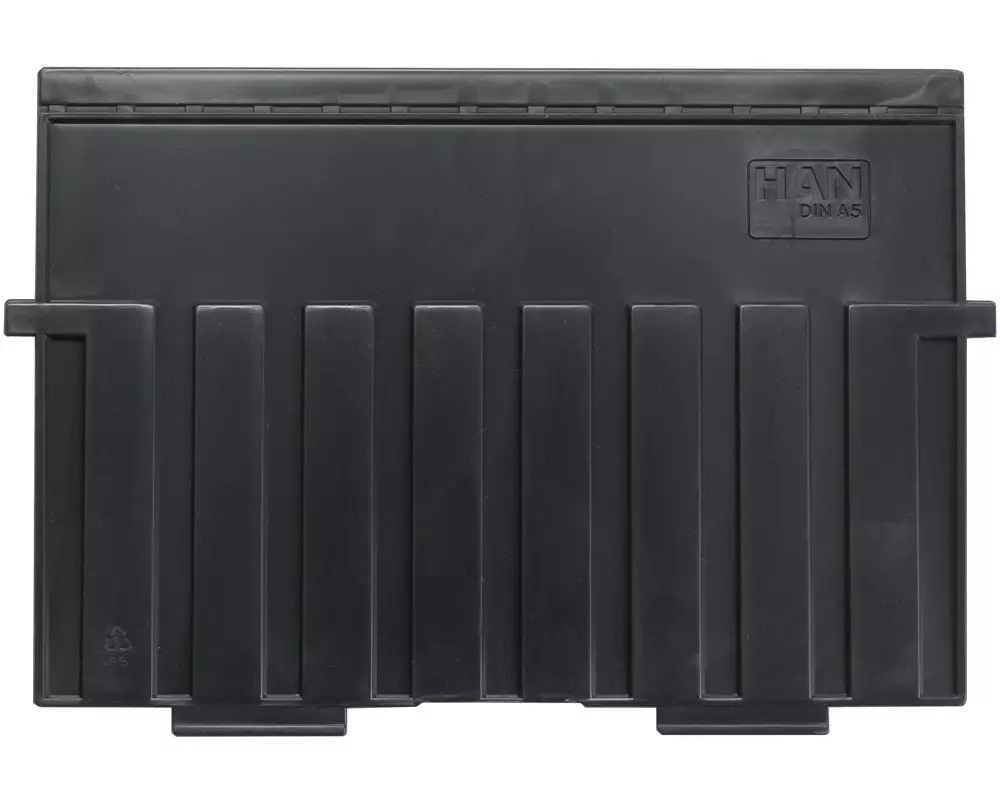 HAN Karteibox Stützplatte Quer A5, Schwarz