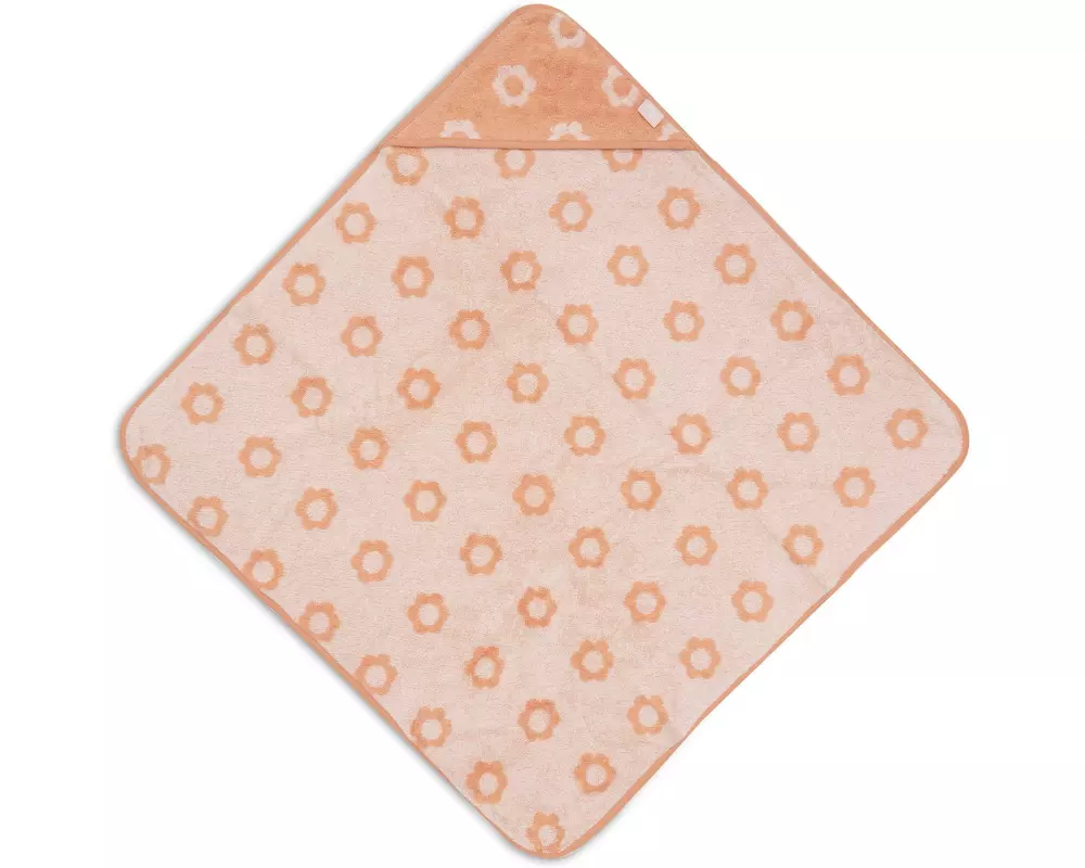 Jollein Baby-Kapuzentuch Frottee 75 x 75 cm Jacquard – Flower