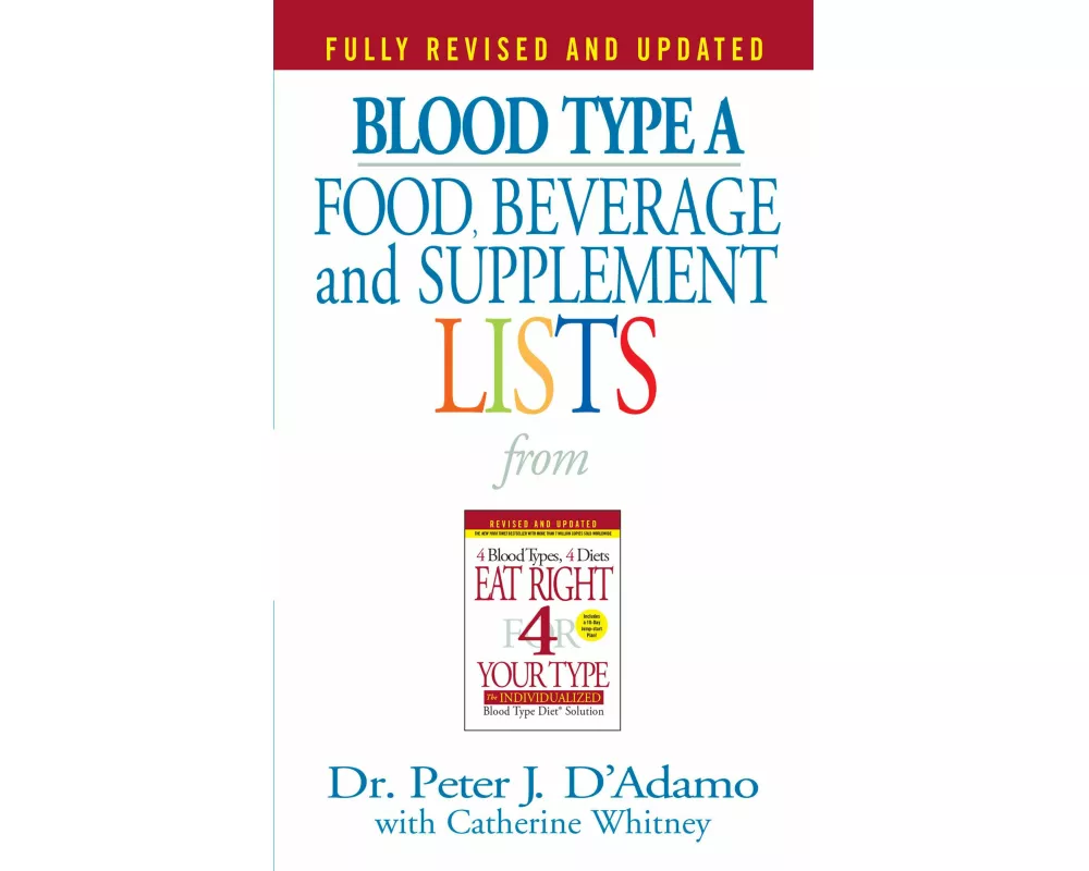 Blood Type A Food, Beverage and Supplement Lists