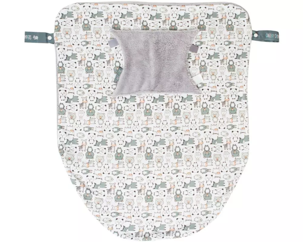 Cheeky Chompers Befestigbare Babydecke Panda Pals 68 x 75 cm