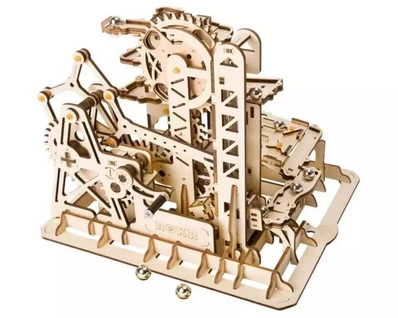 RoboTime Bausatz Murmelbahn Climber mit Kurbelantrieb