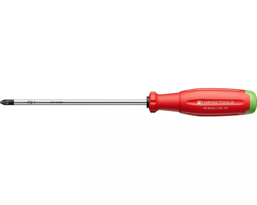 PB Swiss Tools SwissGrip Evo PZ-Kreuzschraubenzieher PB 38192.1-130 Rot