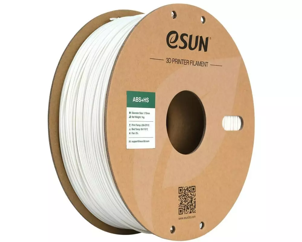 eSun Filament ABS+ HS Weiss 1.75 mm 1 kg