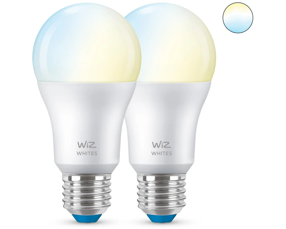 WiZ Leuchtmittel 60W E27 A60 Tunable White Doppelpack