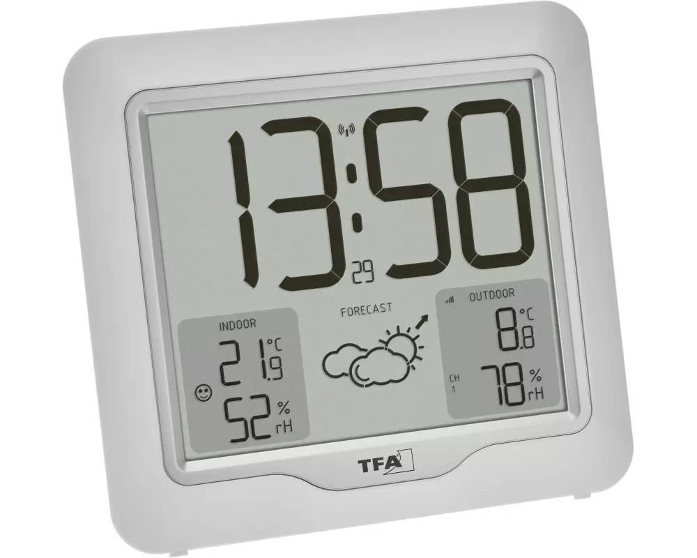 TFA Dostmann Wetterstation Metro Plus Silber