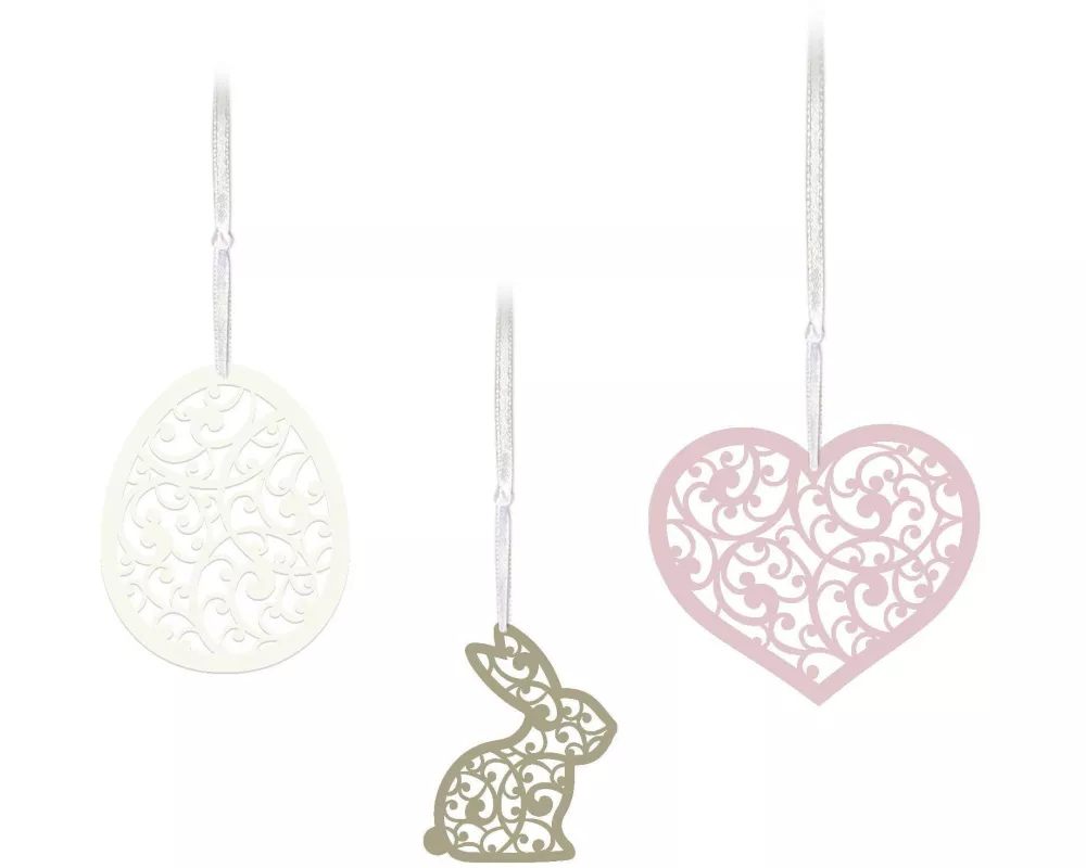 URSUS Osterbastelset Shabby 6 Blatt in 6 Farben, 45 Laserteile