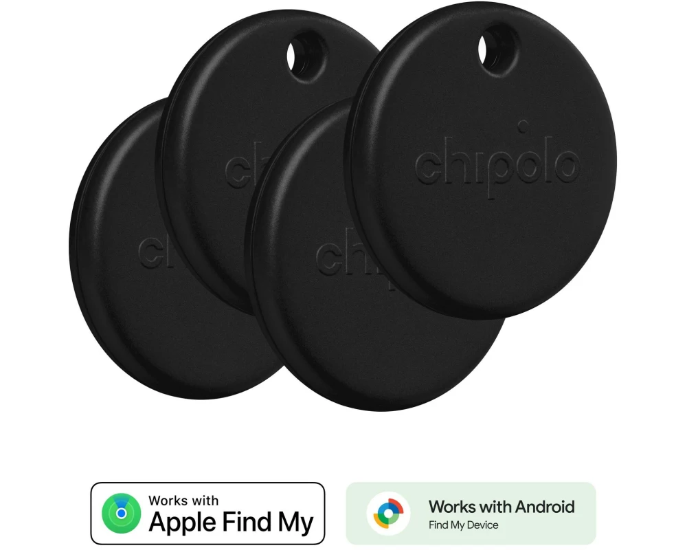 Chipolo POP 4er-Set Schwarz