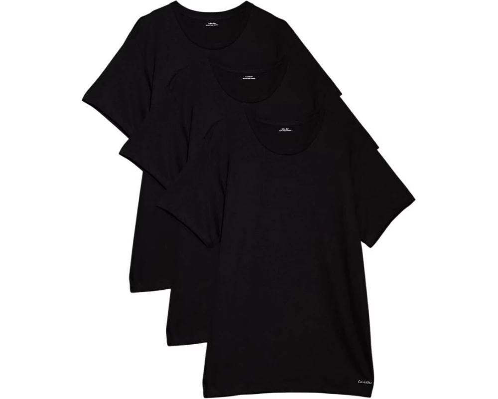 Calvin Klein Wäsche T-Shirt S/S Crew Neck 3Pk Schwarz, L