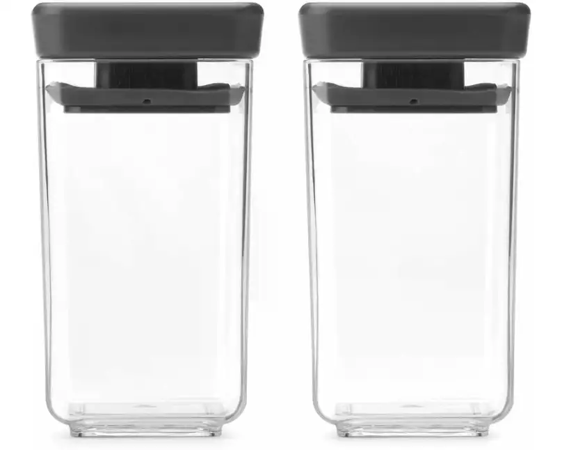 Brabantia Vorratsdose Tasty+ 0.3 l, Transparent/Dunkelgrau