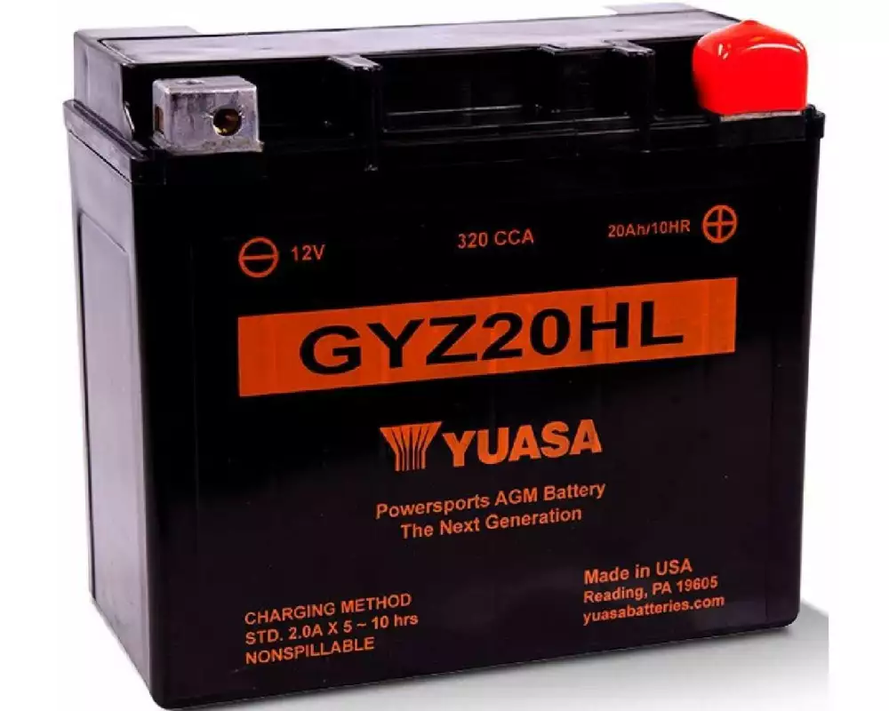 YUASA Motorradbatterie AGM 12 V/21.1Ah/320A