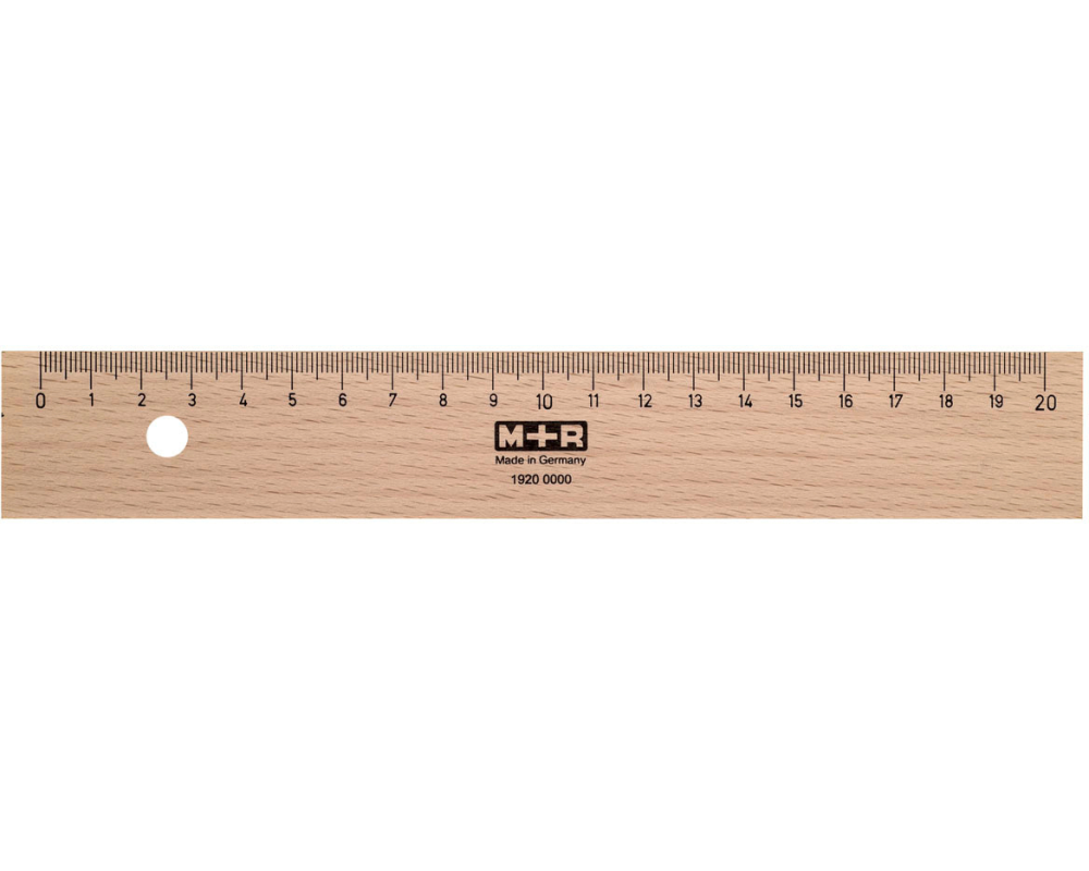 M+R Lineal 20cm 719200000 Metalleinlage Buche