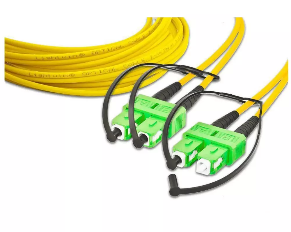 Lightwin LWL-Patchkabel SC/APC-SC/APC, Singlemode, Duplex, 5m