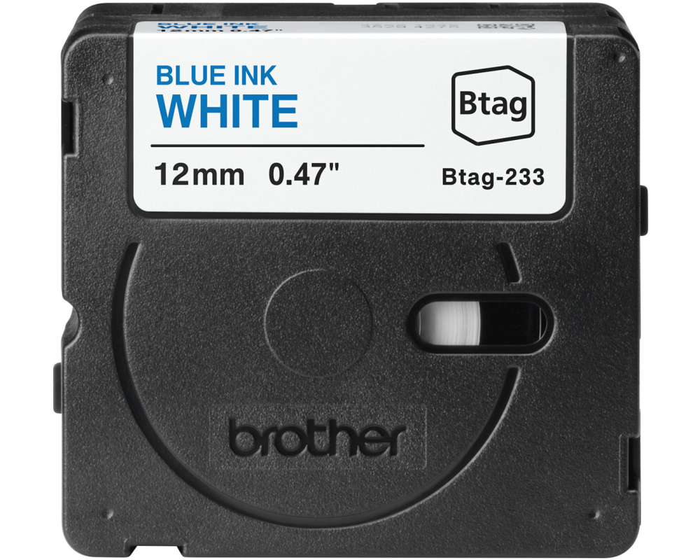 PTOUCH Band blau/weiss n. laminiert BTAG-233 PT-N10/N20/N25BT 12 mm